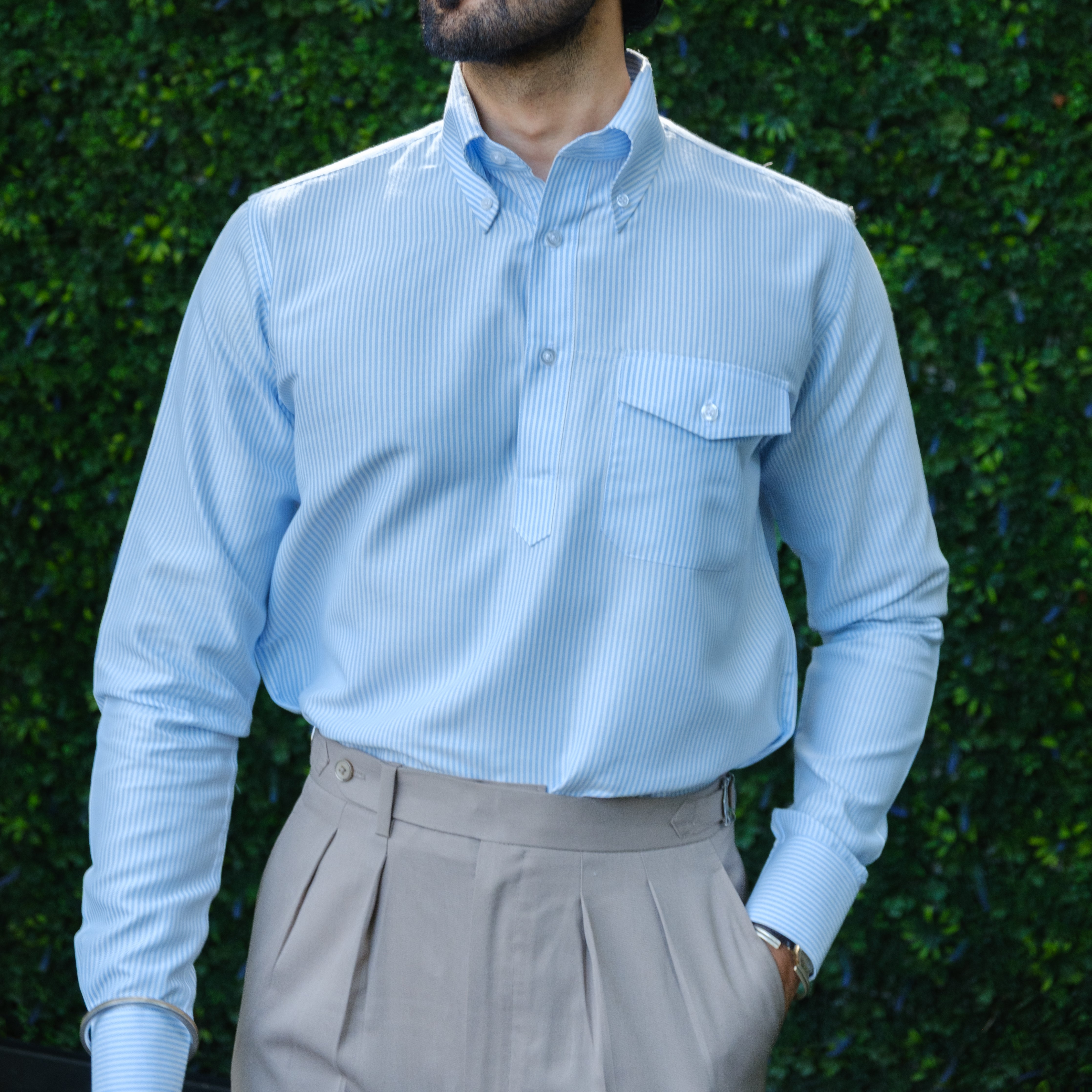 RAPALLO FLAP POCKET POLO BUTTON-DOWN SHIRT