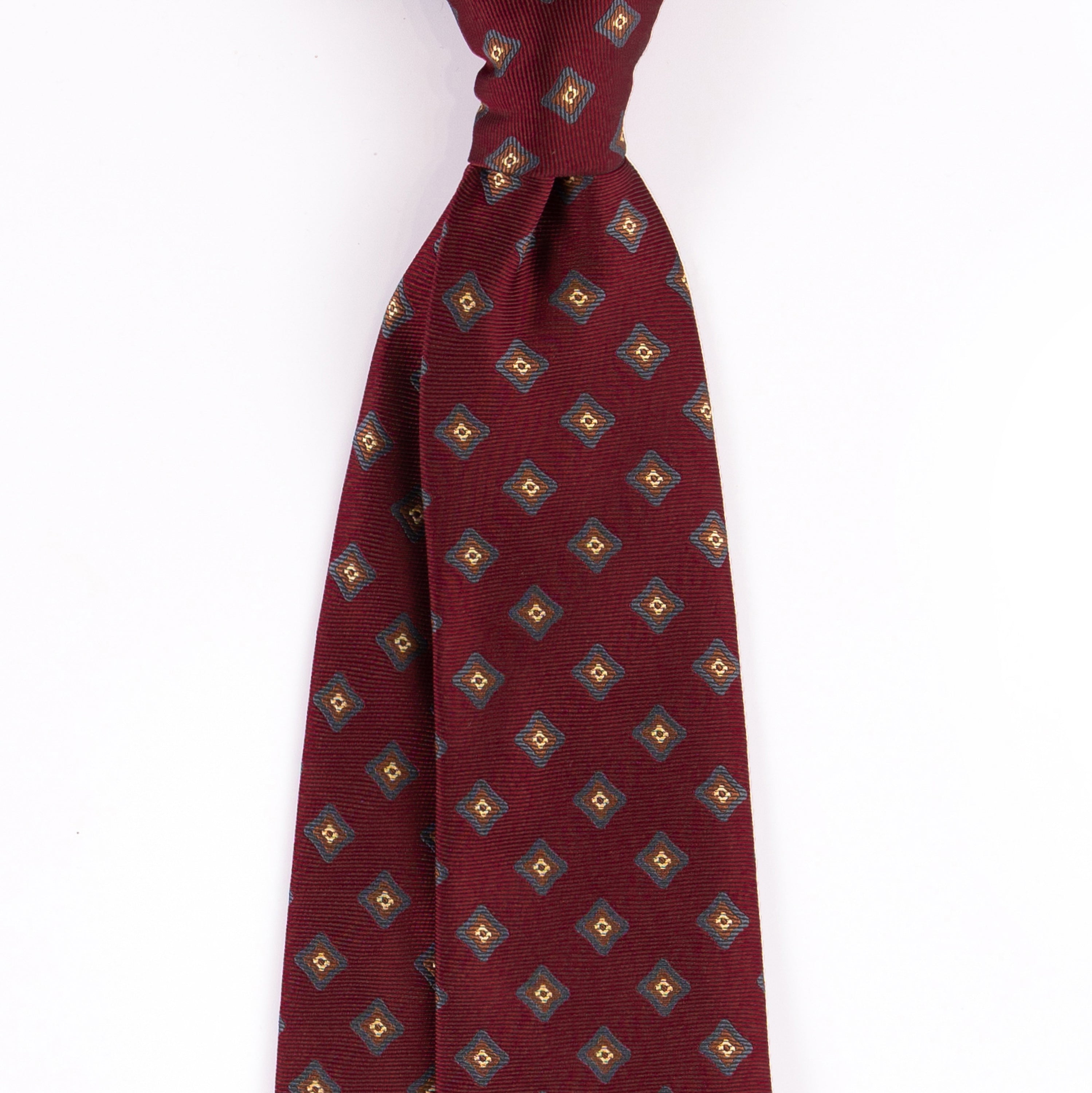 LUCCA FLORAL DIAMOND MADDER SILK TIE