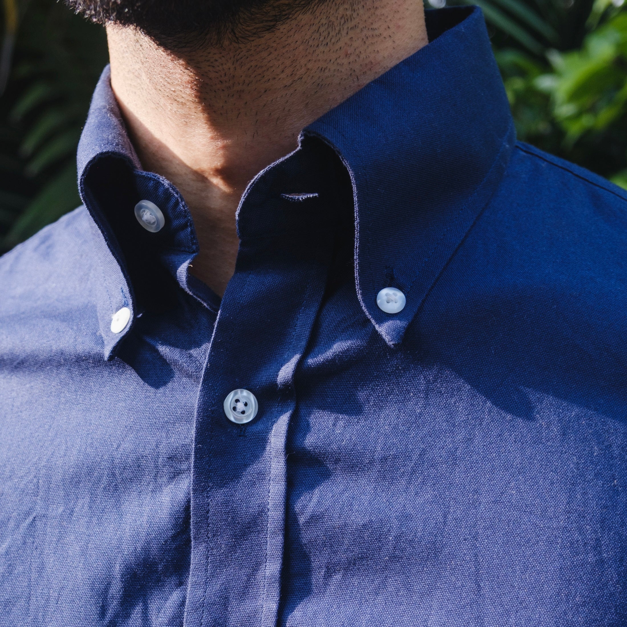 LOMBARDY NAVY BLUE BUTTON DOWN SHIRT